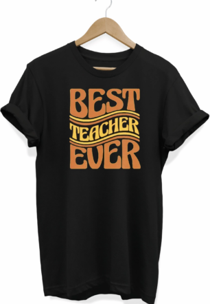 24 Kasım Öğretmenler Baskılı T-shirt - Siyah