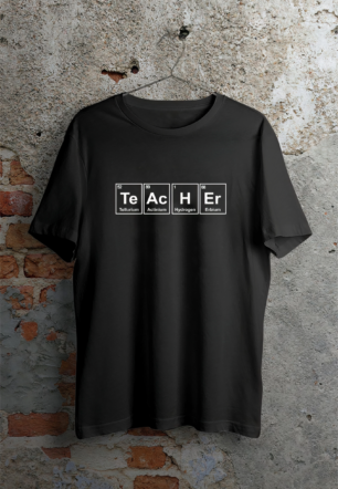 24 Kasım Öğretmenler Günü Baskılı Özel T-shirt - Siyah