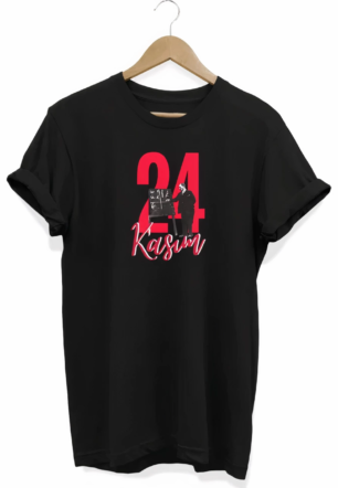 24 Kasım Öğretmenler Günü Baskılı Unisex T-shirt - Siyah