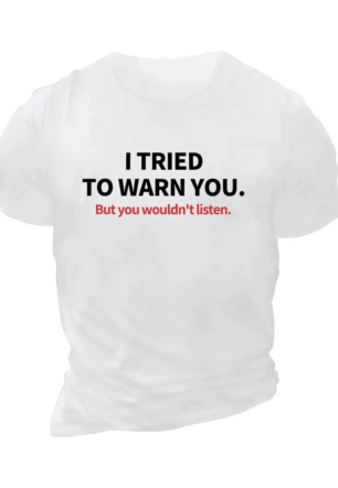 Erkek Baskılı T-Shirt Kısa Kol Bisiklet Yaka Regular Fit Rahat Kalıp Günlük Tişört - Beyaz