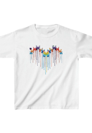 Çocuk Unisex Baskılı T-Shirt - Beyaz