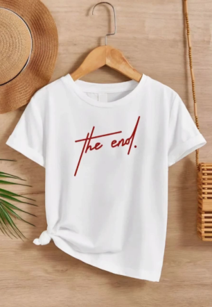 Çocuk Unisex Baskılı T-Shirt - Beyaz