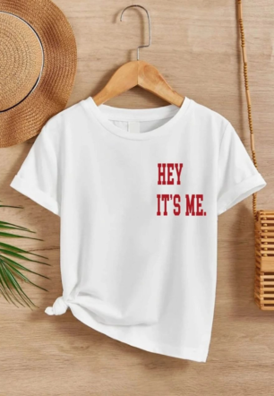 Çocuk Unisex Baskılı T-Shirt - Beyaz