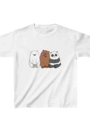Çocuk Unisex Baskılı T-Shirt - Beyaz