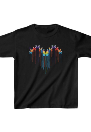 Çocuk Unisex Baskılı T-Shirt - Siyah
