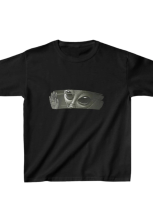 Çocuk Unisex Baskılı T-Shirt - Siyah