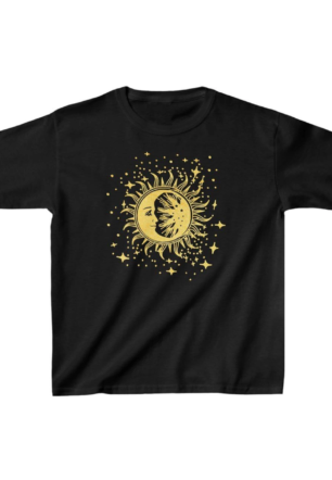 Çocuk Unisex Baskılı T-Shirt - Siyah