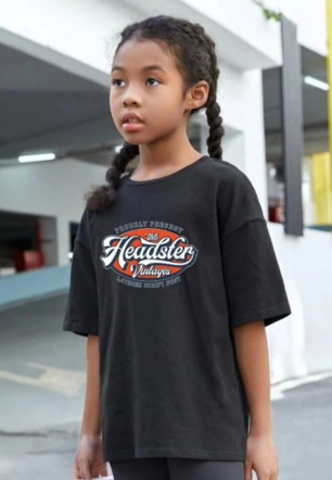 Çocuk Unisex Baskılı T-Shirt-Siyah