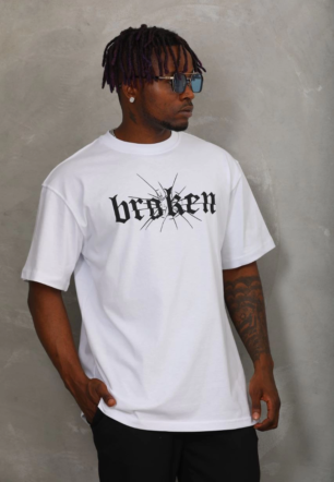 Erkek Baskılı T-Shirt Kısa Kol Bisiklet Yaka Regular Fit Rahat Kalıp Günlük Tişört - Beyaz