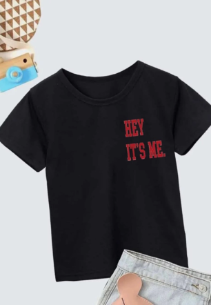Çocuk Unisex Baskılı T-Shirt - Siyah