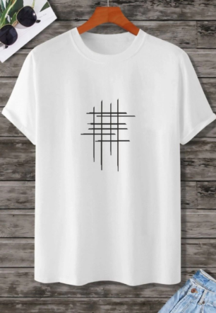 Kadın Baskılı Oversize  kısa kol T-Shirt - Beyaz