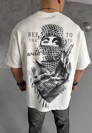 ERKEK Baskılı  Kısa kol T-Shirt - Beyaz