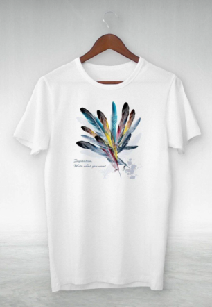 Kadın Baskılı Oversize  Kısa kol T-Shirt - Beyaz