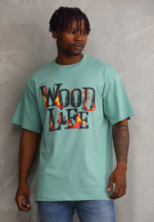 ERKEK Baskılı Oversize T-Shirt - Mint Yeşili