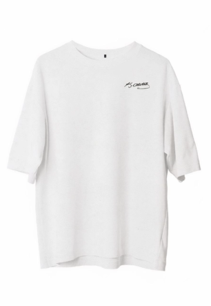 Erkek Baskılı T-Shirt Kısa Kol Bisiklet Yaka Regular Fit Rahat Kalıp Günlük Tişört - Beyaz