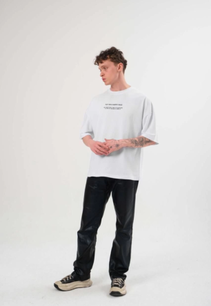 Erkek Baskılı T-Shirt Kısa Kol Bisiklet Yaka Regular Fit Rahat Kalıp Günlük Tişört - Beyaz