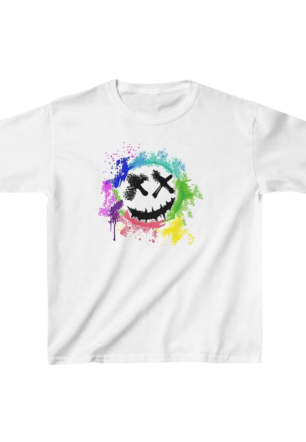 Unisex Çocuk Baskılı T-Shirt - Beyaz