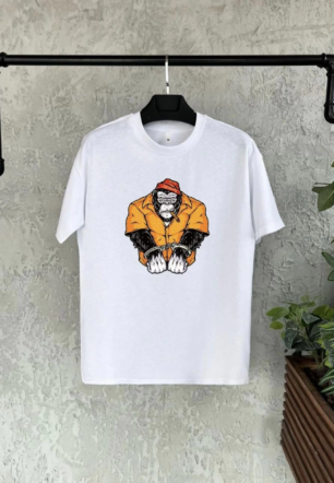 Unisex Çocuk Baskılı T-Shirt - Beyaz