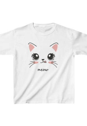 Unisex Çocuk Baskılı T-Shirt - Beyaz