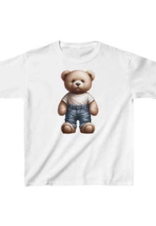 Unisex Çocuk Baskılı T-Shirt - Beyaz