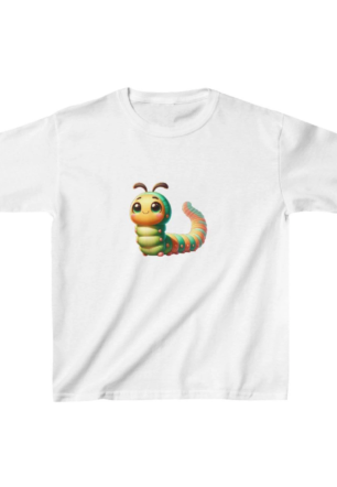 Unisex Çocuk Baskılı T-Shirt - Beyaz
