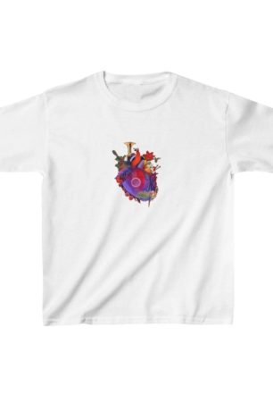Unisex Çocuk Baskılı T-Shirt - Beyaz