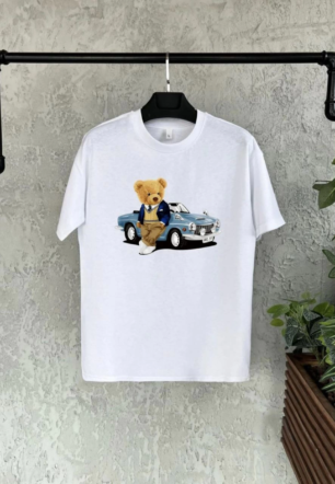 Unisex Çocuk Baskılı T-Shirt - Beyaz