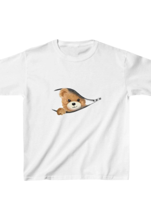 Unisex Çocuk Baskılı T-Shirt - Beyaz