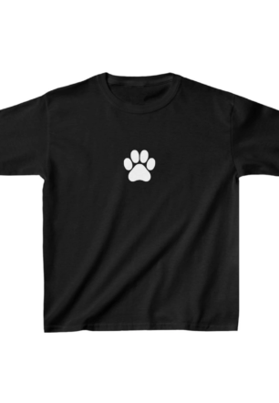 Unisex Çocuk Baskılı T-Shirt - Siyah