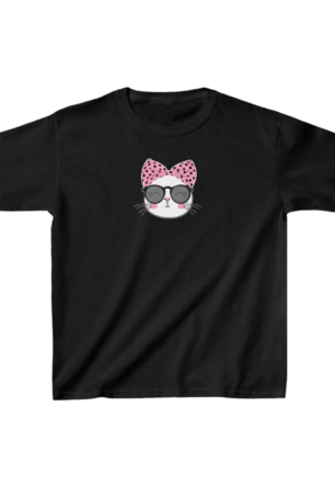 Unisex Çocuk Baskılı T-Shirt - Siyah