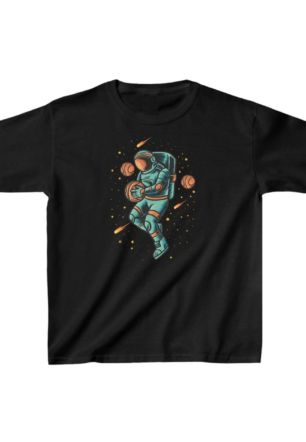 Unisex Çocuk Baskılı T-Shirt - Siyah
