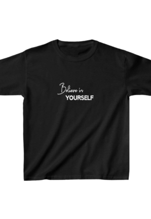 Unisex Çocuk Baskılı T-Shirt - Siyah