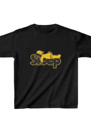 Unisex Çocuk Baskılı T-Shirt - Siyah