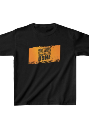 Unisex Çocuk Baskılı T-Shirt - Siyah