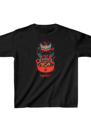 Unisex Çocuk Baskılı T-Shirt - Siyah