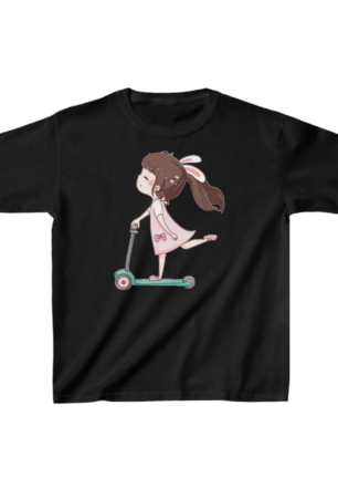 Unisex Çocuk Baskılı T-Shirt - Siyah