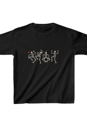 Unisex Çocuk Baskılı T-Shirt - Siyah
