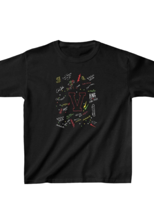 Unisex Çocuk Baskılı T-Shirt - Siyah