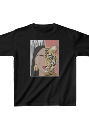 Unisex Çocuk Baskılı T-Shirt - Siyah