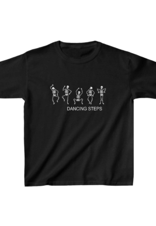 Unisex Çocuk Baskılı T-Shirt - Siyah