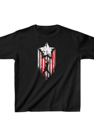Unisex Çocuk Baskılı T-Shirt - Siyah