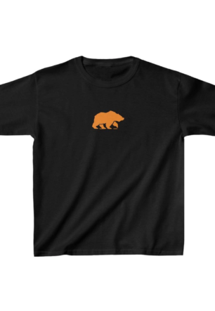Unisex Çocuk Baskılı T-Shirt - Siyah