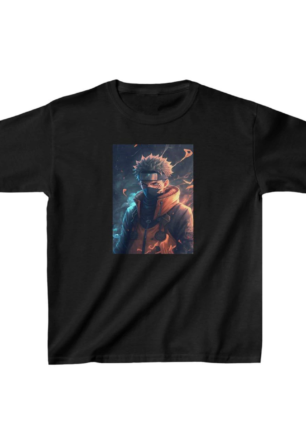 Unisex Çocuk Baskılı T-Shirt - Siyah