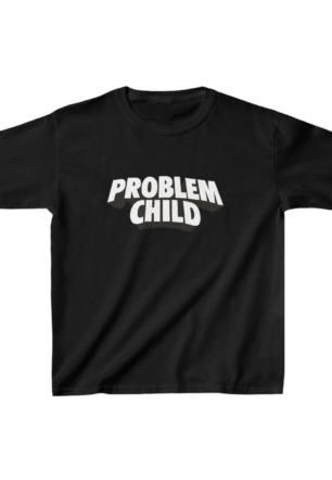 Unisex Çocuk Baskılı T-Shirt - Siyah