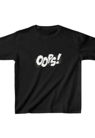 Unisex Çocuk Baskılı T-Shirt - Siyah