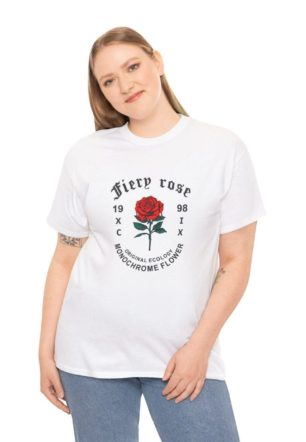 Kadın Bisiklet Yaka Baskılı  Kısa kol T-Shirt - Beyaz