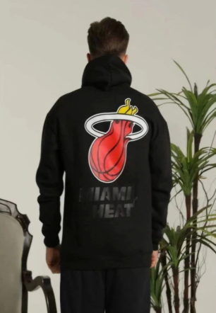 ERKEK Kapşonlu Baskılı Sweetshirt - Siyah