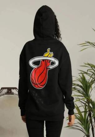 Kadın Kapşonlu Baskılı Sweetshirt - Siyah
