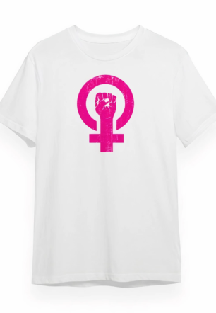 8 Mart Dünya Kadınlar Günü İçin Özel Baskılı T-shirt - Beyaz