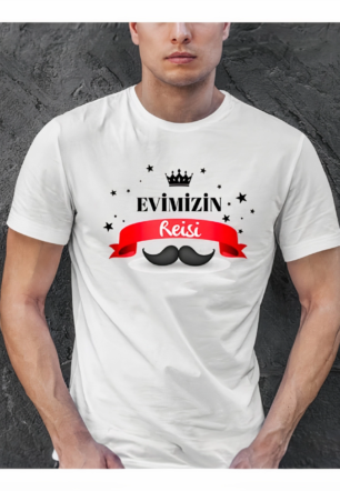 Babalar Günü Baskılı T-shirt - Beyaz